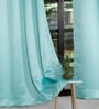Mint Green Polyester Solid 5ft Blackout Eyelet Window Curtain