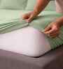 Minted Green Solid 500 TC Pure Cotton King Fitted Bedsheet with 2 Pillow Covers