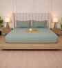 Minted Meadows Solid 300 TC Pure Cotton King Fitted Bedsheet with 2 Pillow Covers