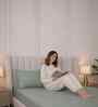 Minted Meadows Solid 300 TC Pure Cotton King Fitted Bedsheet with 2 Pillow Covers