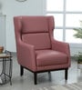 Volgo Leatherette Wing Chair In Pink Colour