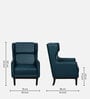 Volgo Leatherette Wing Chair In Green Colour