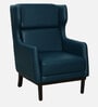 Volgo Leatherette Wing Chair In Green Colour