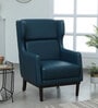 Volgo Leatherette Wing Chair In Green Colour