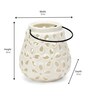 Mirage White   Ceramic  Candle Holder