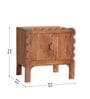 Miramar Acacia Wood Bedside Table in Natural Finish