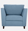 Miranda Fabric 1 Seater Sofa In Ice Blue Color