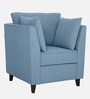 Miranda Fabric 1 Seater Sofa In Ice Blue Color