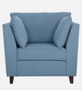 Miranda Fabric 1 Seater Sofa In Ice Blue Color