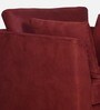 Miranda Fabric 1 Seater Sofa In Wine Red Colour