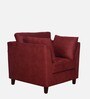 Miranda Fabric 1 Seater Sofa In Wine Red Colour