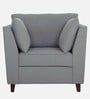 Miranda Chenille Fabric 1 Seater Sofa In Ash Grey Colour
