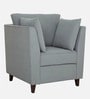Miranda Chenille Fabric 1 Seater Sofa In Ash Grey Colour