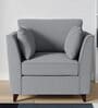 Miranda Chenille Fabric 1 Seater Sofa In Ash Grey Colour