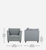 Miranda Chenille Fabric 1 Seater Sofa In Ash Grey Colour