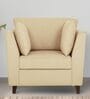 Miranda Chenille Fabric 1 Seater Sofa In Beige Colour
