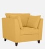 Miranda Chenille Fabric 1 Seater Sofa In Camel Yellow Colour