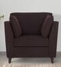 Miranda Chenille Fabric 1 Seater Sofa In Chestnut Brown Colour