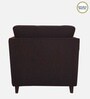 Miranda Chenille Fabric 1 Seater Sofa In Chestnut Brown Colour