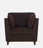 Miranda Chenille Fabric 1 Seater Sofa In Chestnut Brown Colour