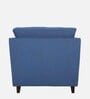 Miranda Chenille Fabric 1 Seater Sofa In Denim Blue Colour