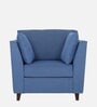 Miranda Chenille Fabric 1 Seater Sofa In Denim Blue Colour