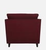 Miranda Chenille Fabric 1 Seater Sofa In Garnet Red Colour