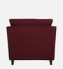 Miranda Chenille Fabric 1 Seater Sofa In Garnet Red Colour