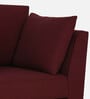 Miranda Chenille Fabric 1 Seater Sofa In Garnet Red Colour
