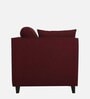 Miranda Chenille Fabric 1 Seater Sofa In Garnet Red Colour