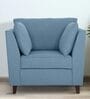Miranda Chenille Fabric 1 Seater Sofa In Ice Blue Colour