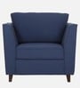 Miranda Chenille Fabric 1 Seater Sofa In Navy Blue Colour