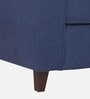 Miranda Chenille Fabric 1 Seater Sofa In Navy Blue Colour