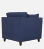 Miranda Chenille Fabric 1 Seater Sofa In Navy Blue Colour
