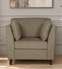 Miranda Chenille Fabric 1 Seater Sofa In Sandy Brown Colour
