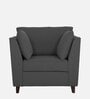 Miranda Chenille Fabric 1 Seater Sofa In Steel Grey Colour