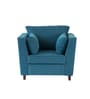 Miranda Chenille Fabric 1 Seater Sofa In Teal Colour