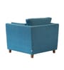 Miranda Chenille Fabric 1 Seater Sofa In Teal Colour