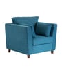 Miranda Chenille Fabric 1 Seater Sofa In Teal Colour