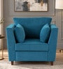 Miranda Chenille Fabric 1 Seater Sofa In Teal Colour