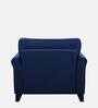 Aldrin Fabric 1 Seater Sofa In Cool Cobalt Colour