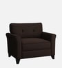 Aldrin Fabric 1 Seater Sofa In Mahogany Colour