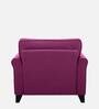 Aldrin Fabric 1 Seater Sofa In Mulberry Colour