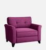Aldrin Fabric 1 Seater Sofa In Mulberry Colour