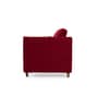 Miranda Velvet 1 Seater Sofa In Burnt Red Colour