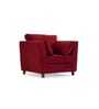 Miranda Velvet 1 Seater Sofa In Burnt Red Colour