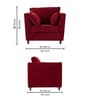 Miranda Velvet 1 Seater Sofa In Burnt Red Colour