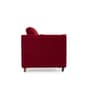 Miranda Velvet 1 Seater Sofa In Burnt Red Colour