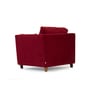 Miranda Velvet 1 Seater Sofa In Burnt Red Colour
