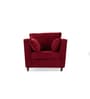 Miranda Velvet 1 Seater Sofa In Burnt Red Colour